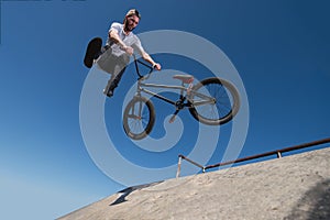 BMX Bike Stunt tail whip photo