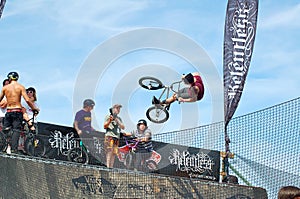 BMX competition at Relentless Boardmasters event