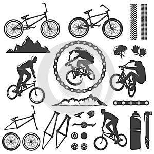 BMX Decorative Graphic Icons Set photo