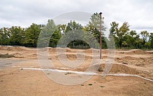 BMX Motocross Track from Side View