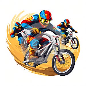 BMX Racing: Olympic Games cartoon Clip Art