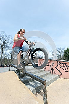 BMX Rider Grinding