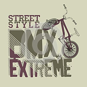 BMX Riding vector Typography