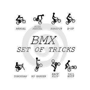 Bmx set of tricks