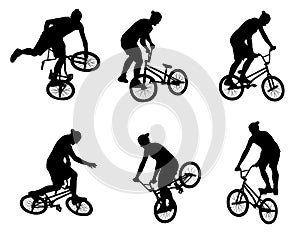 BMX stunt bicyclist