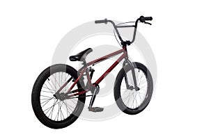 The bmx stunt bike isolated on white background