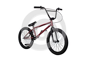 The bmx stunt bike isolated on white background