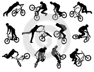 Bmx stunt silhouettes