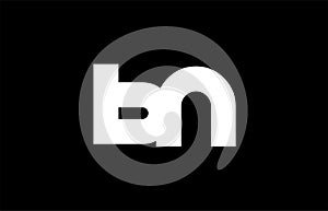 BN B N black white bold joint letter logo