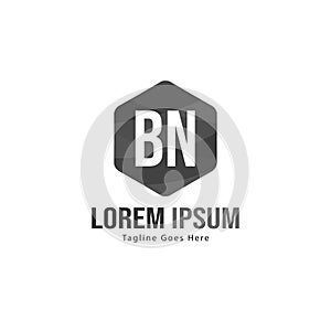 BN Letter Logo Design. Creative Modern BN Letters Icon Illustration