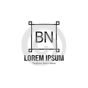 BN Letter Logo Design. Creative Modern BN Letters Icon Illustration