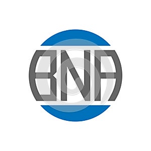 BNA letter logo design on white background. BNA creative initials circle logo concept. BNA letter design photo