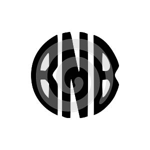 BNB letter logo design on black background. BNB creative initials letter logo concept. BNB letter design