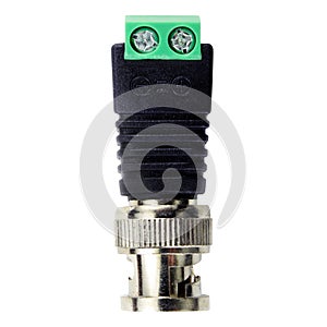 BNC connector isolated on a white background