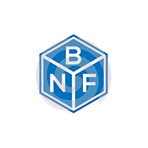 BNF letter logo design on black background. BNF creative initials letter logo concept. BNF letter design
