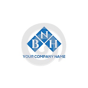 BNH letter logo design on WHITE background. BNH creative initials letter logo concept