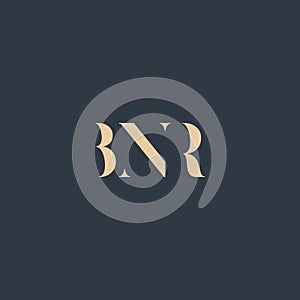 BNR abstract letter logo