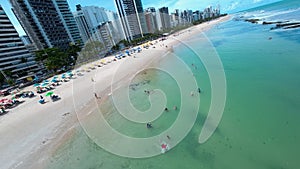 Boa Viagem Beach At Recife In Pernambuco Brazil.