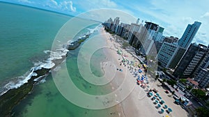 Boa Viagem Beach At Recife In Pernambuco Brazil.