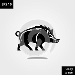 Boar mascot e-sport logo company vector template design ready to use easy for edit