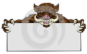 Boar Razorback Sign