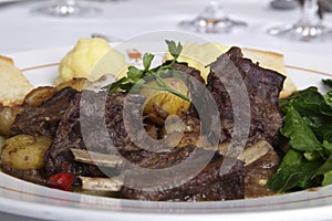 Boar stew with chestnuts