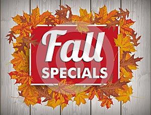 Board Autumn Foliage Fall Specials Wood