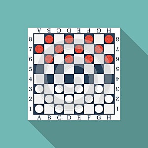 Board with checkers