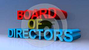 Board of directors on blue