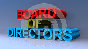 Board of directors on blue photo