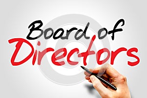 Board of Directors concept background photo