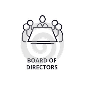 Board of directors line icon, outline sign, linear symbol, vector, flat illustration photo