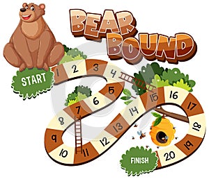Board game with bear and forest theme