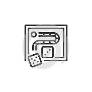 Board Game Dice line icon