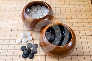 Board game `iGO`  - strategy board game with black and white stone