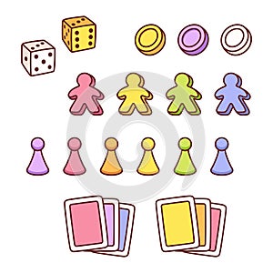 Board game pieces set