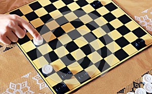 Schach Platte schwarz und weiß Quadrat 