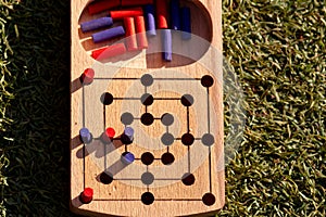 Board game for two players- Nine man Morris