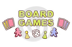 Board games banner illustration