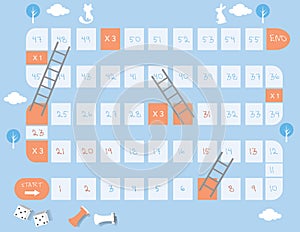 Board games, ladders game, Vector illustrations