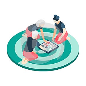 Board Games Vector Illustration