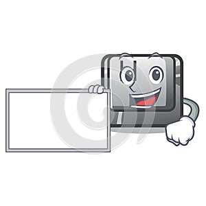 With board H button installed in cartoon game