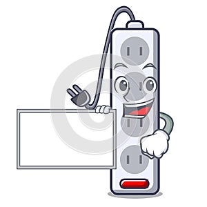 With board power strip in the character shape