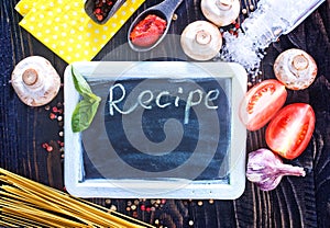 Board for recipe