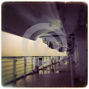 On board ship - gloomy