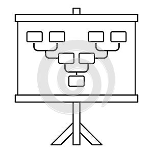 Board with soccer or football field scheme icon