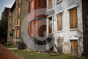 Boarded Up Abandoned Homes