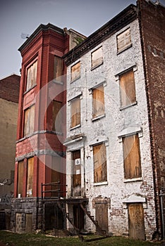 Boarded Up Abandoned Homes