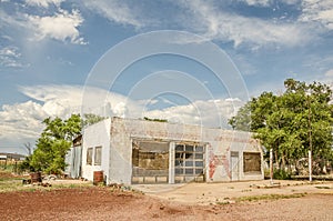 Boarded-Up Service Station