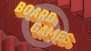 boardgames hex poster 3d illustration